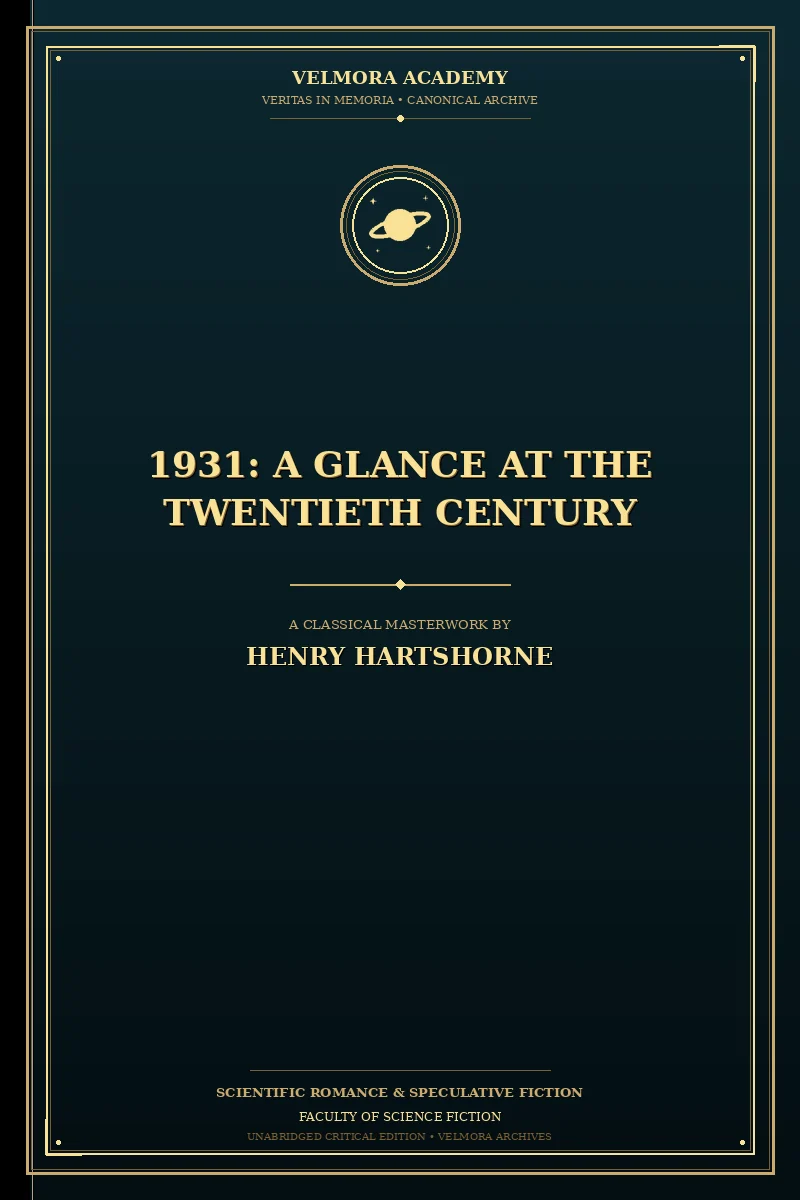 Cover of 1931: A Glance at the Twentieth Century