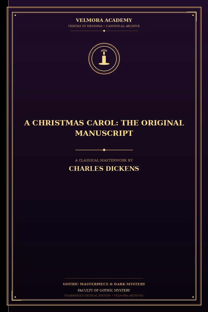 Cover of A Christmas Carol: The Original Manuscript