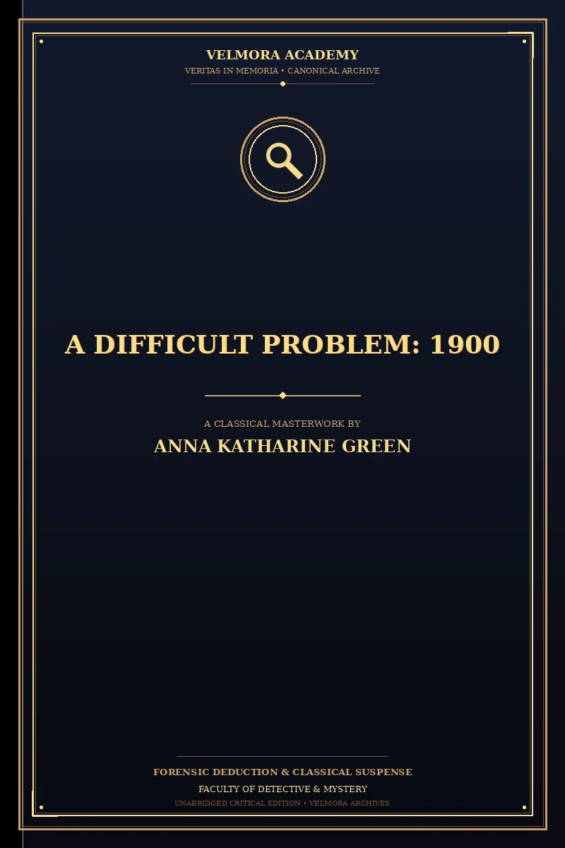 Cover of A Difficult Problem: 1900