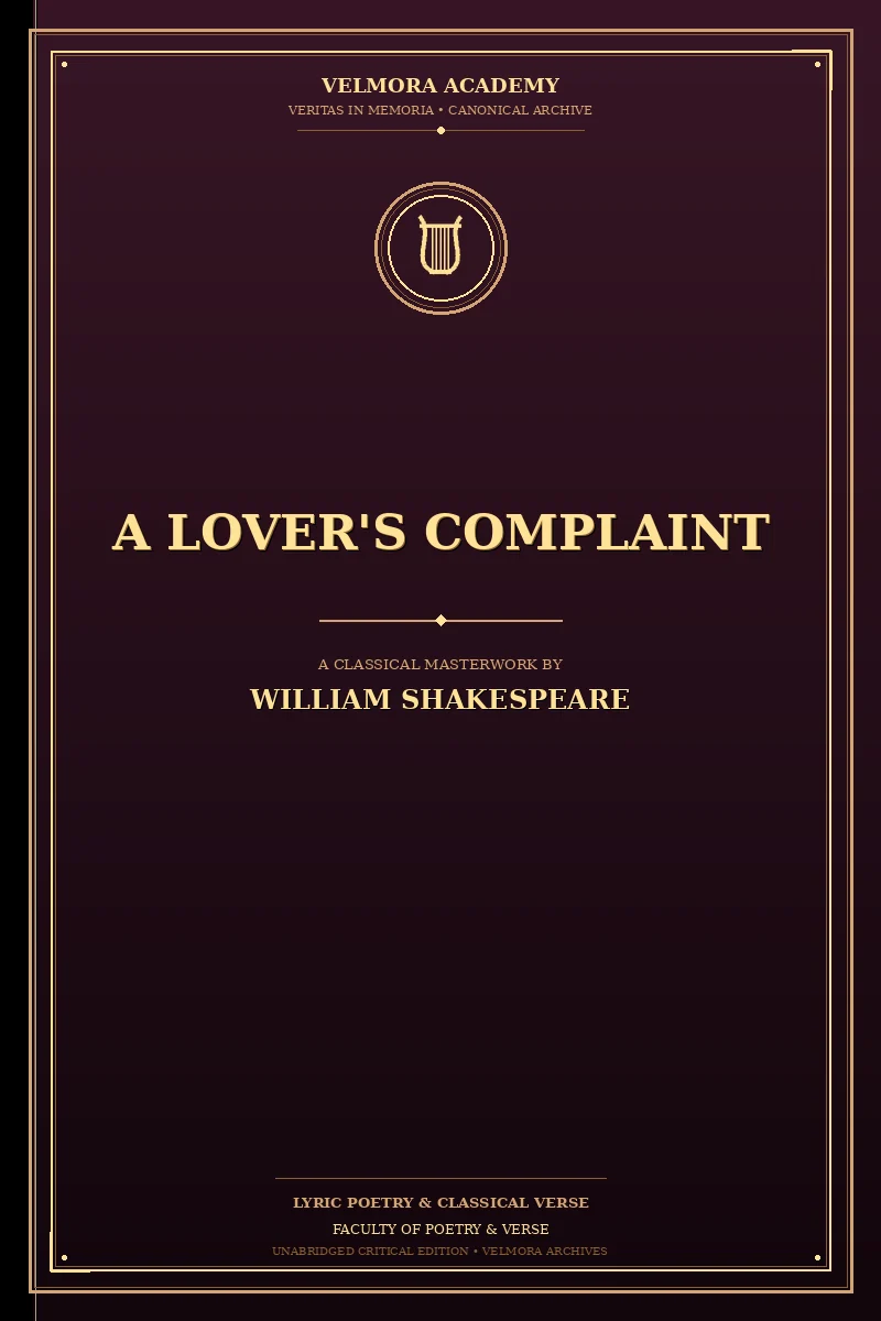 Cover of A Lover's Complaint