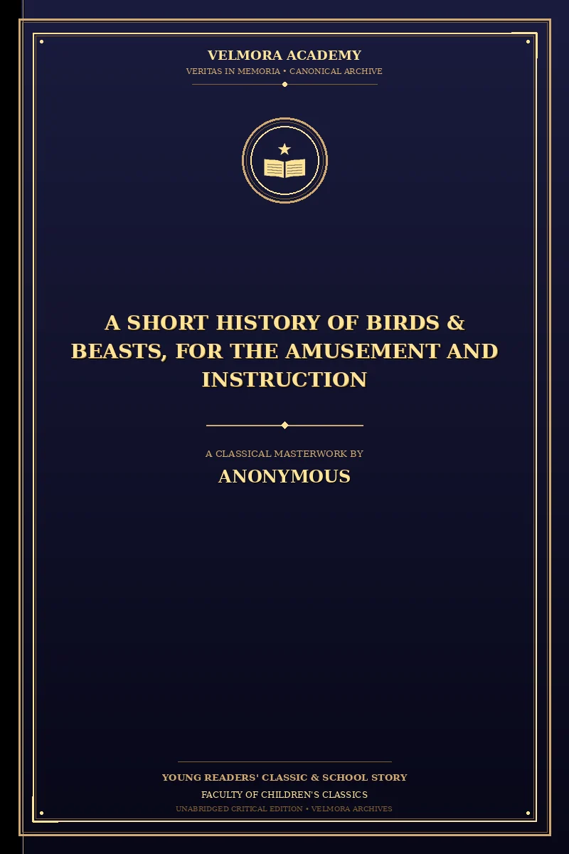 Cover of A Short History of Birds & Beasts, for the Amusement and Instruction