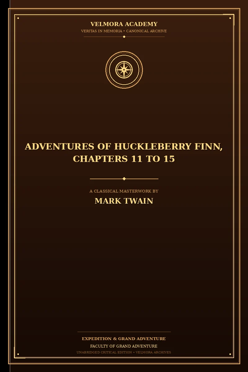 Cover of Adventures of Huckleberry Finn, Chapters 11 to 15
