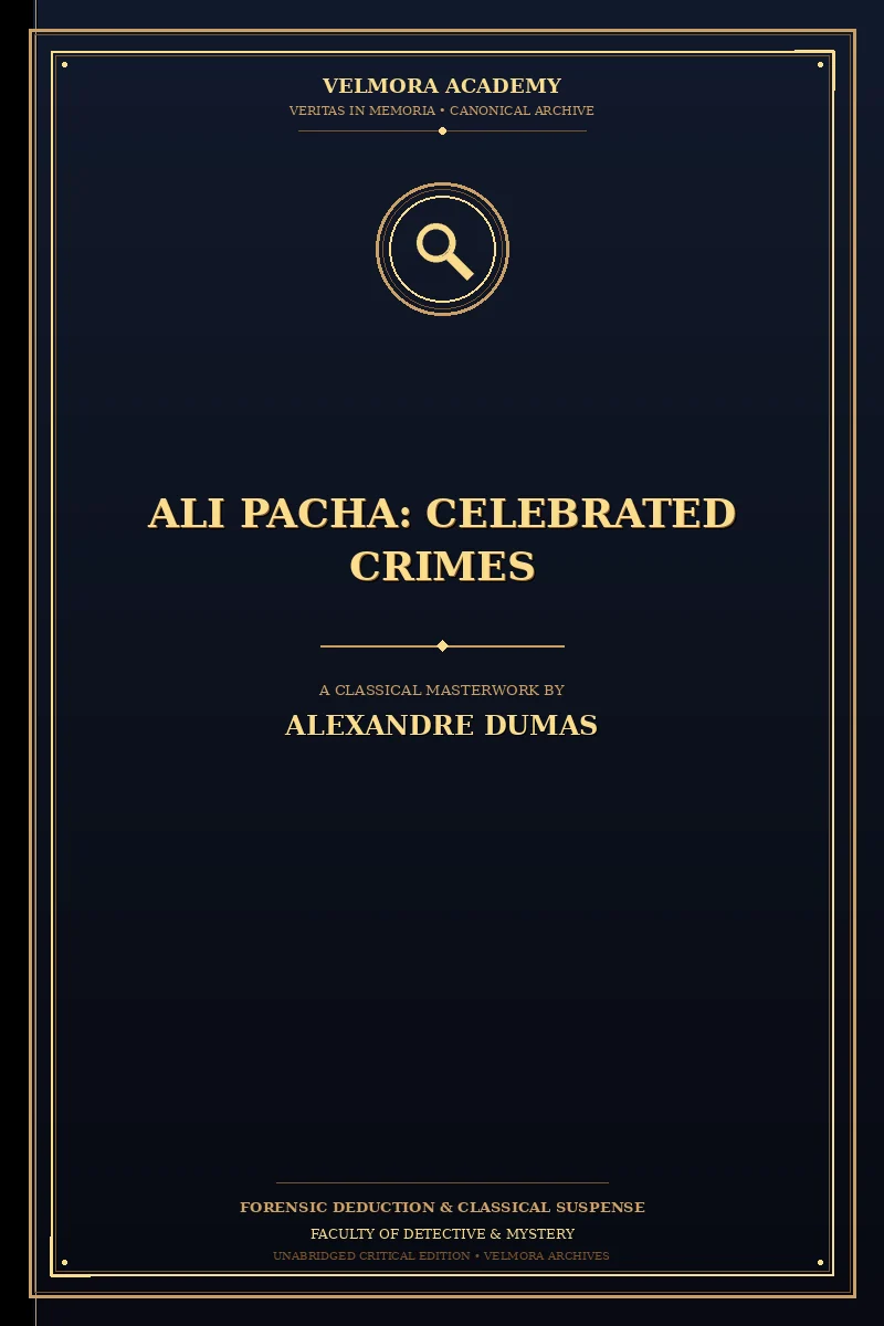 Cover of Ali Pacha: Celebrated Crimes