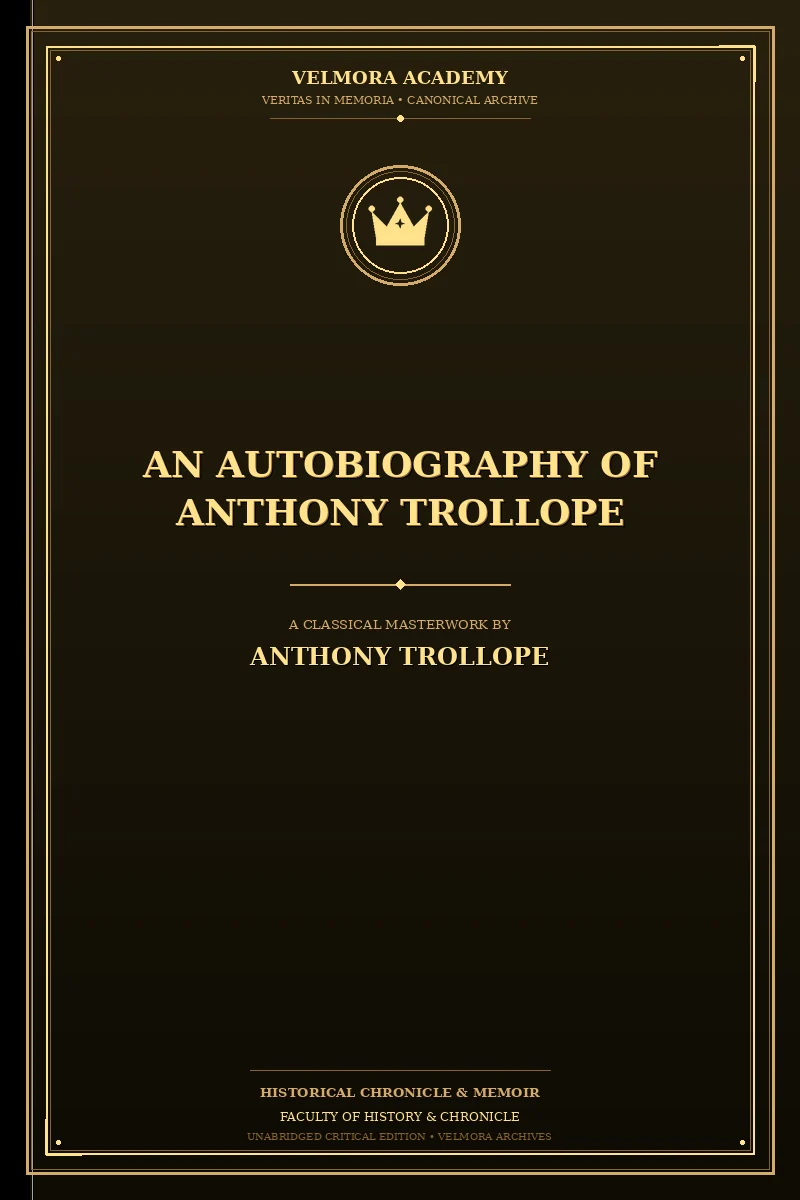 Cover of An Autobiography of Anthony Trollope