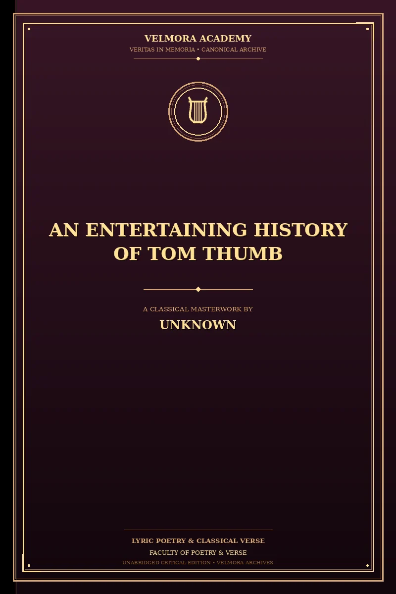 Cover of An Entertaining History of Tom Thumb