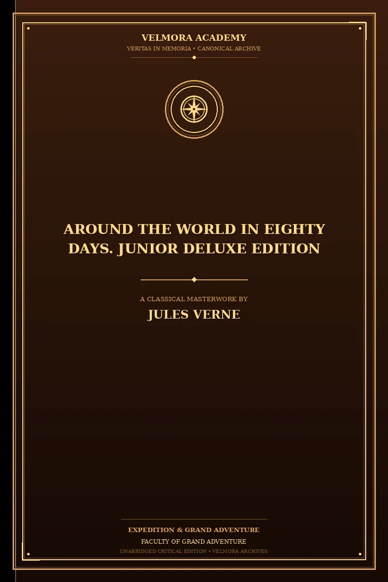 Cover of Around the World in Eighty Days. Junior Deluxe Edition