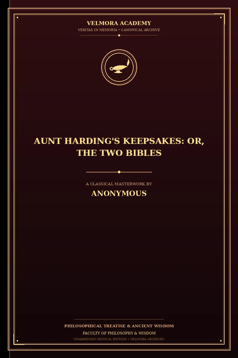 Cover of Aunt Harding's Keepsakes: Or, The Two Bibles