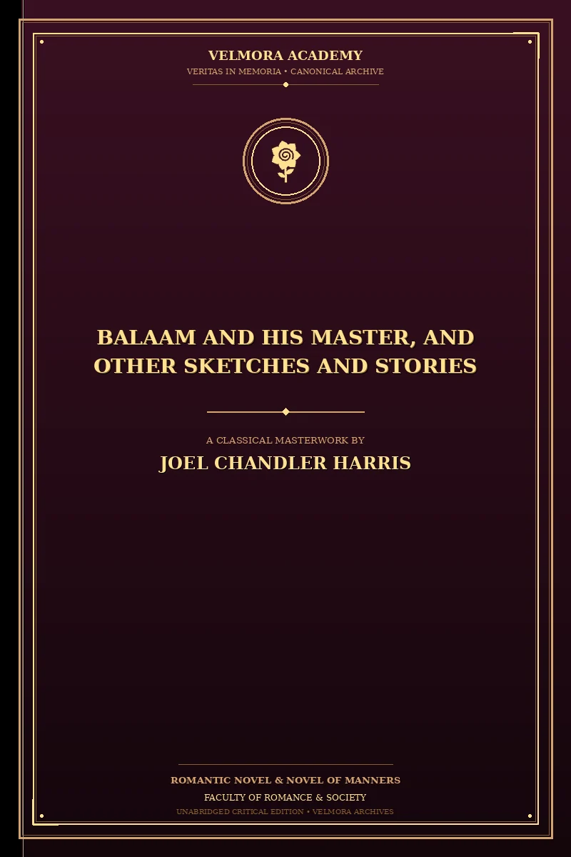 Cover of Balaam and His Master, and Other Sketches and Stories