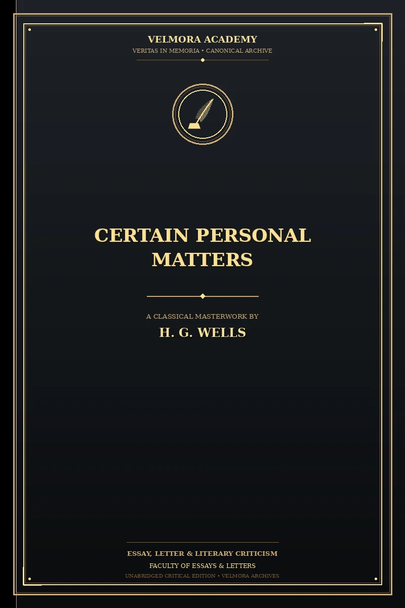 Cover of Certain Personal Matters