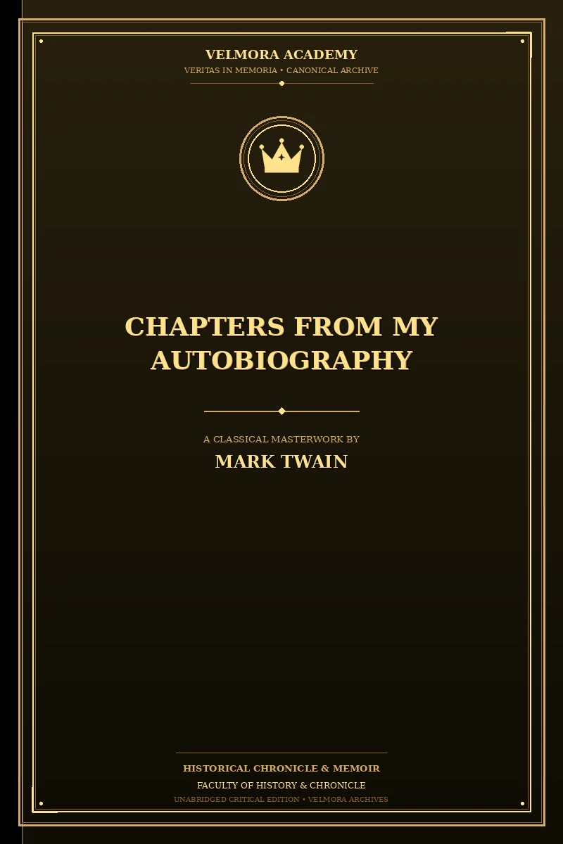 Cover of Chapters from My Autobiography