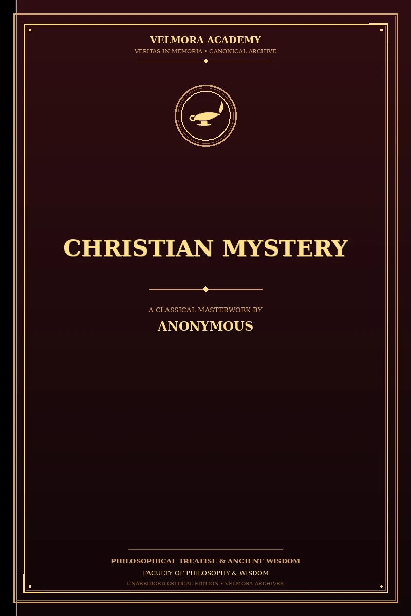 Cover of Christian Mystery