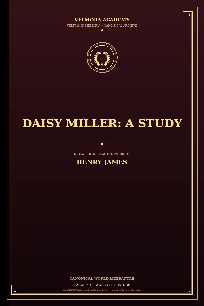 Cover of Daisy Miller: A Study