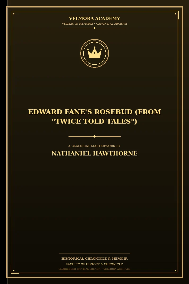 Cover of Edward Fane's Rosebud (From "Twice Told Tales")