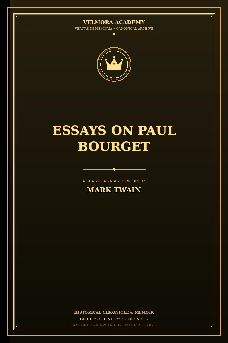 Cover of Essays on Paul Bourget