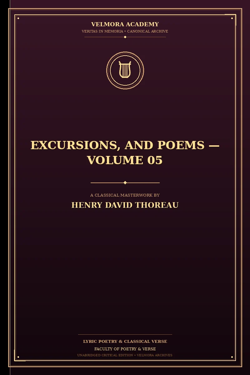 Cover of Excursions, and Poems — Volume 05
