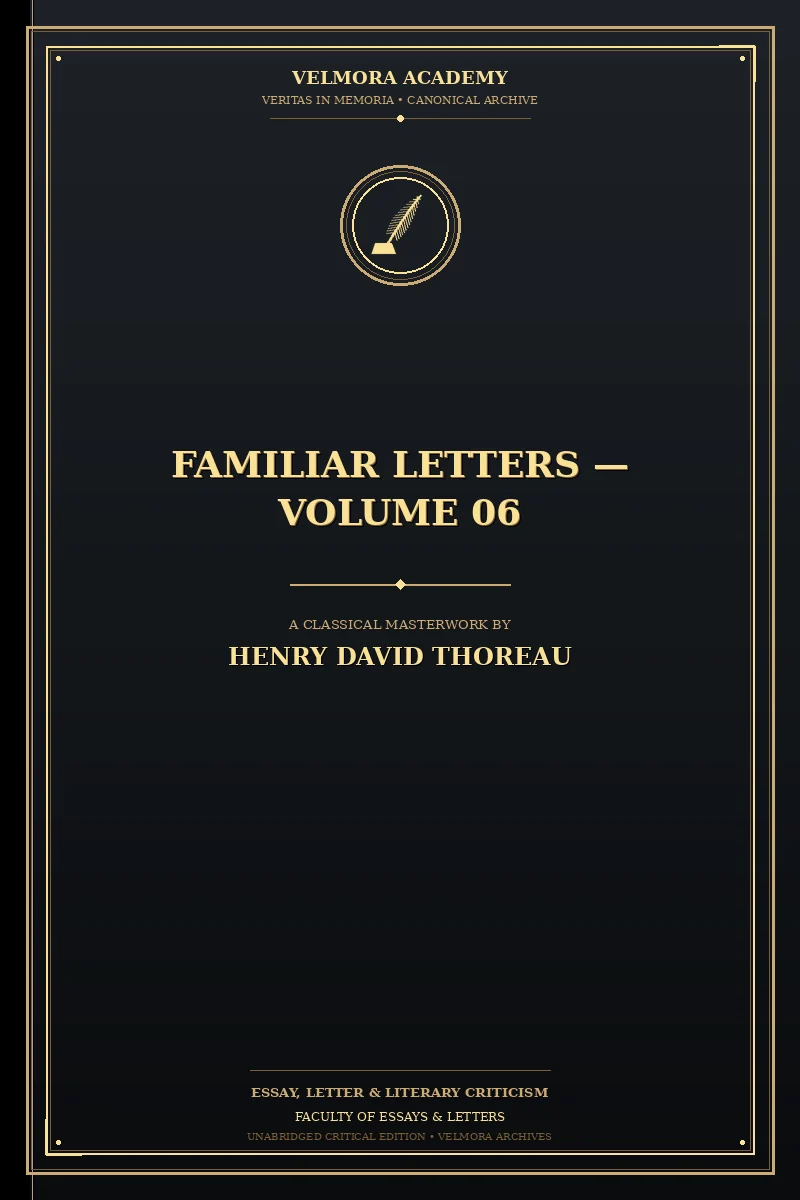 Cover of Familiar Letters — Volume 06
