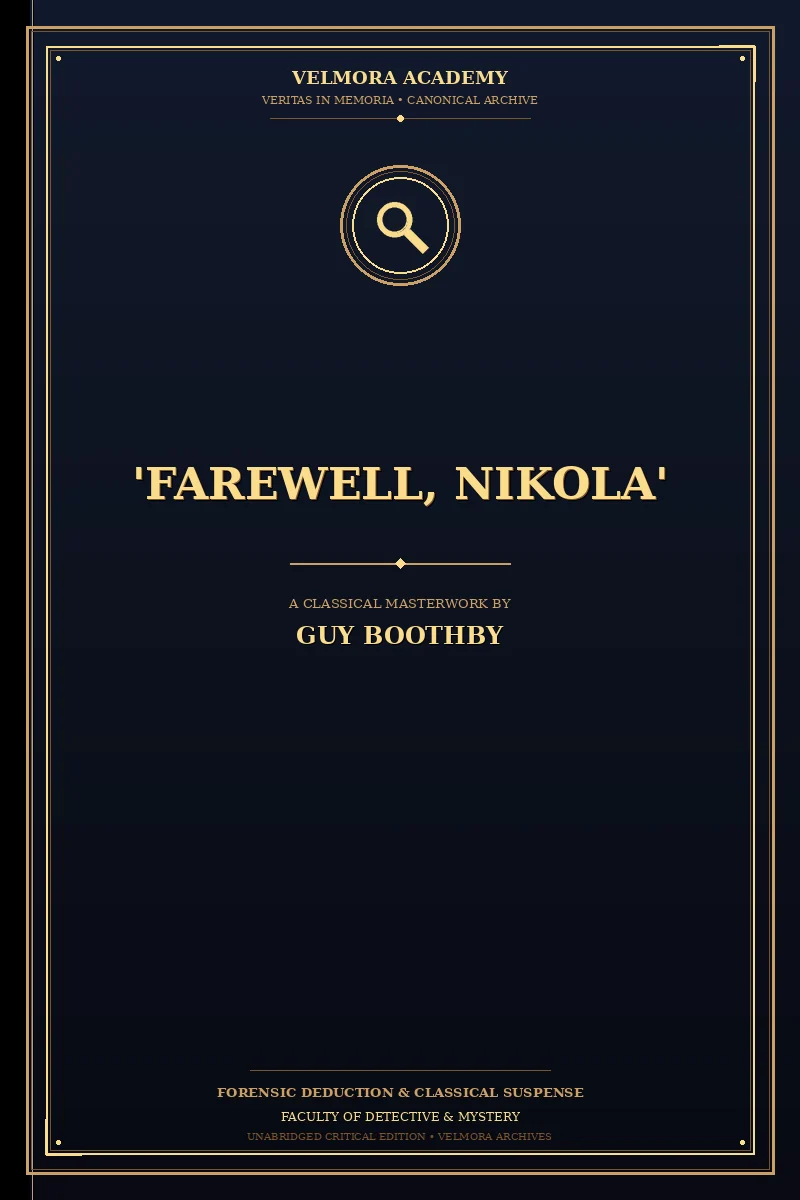 Cover of 'Farewell, Nikola'