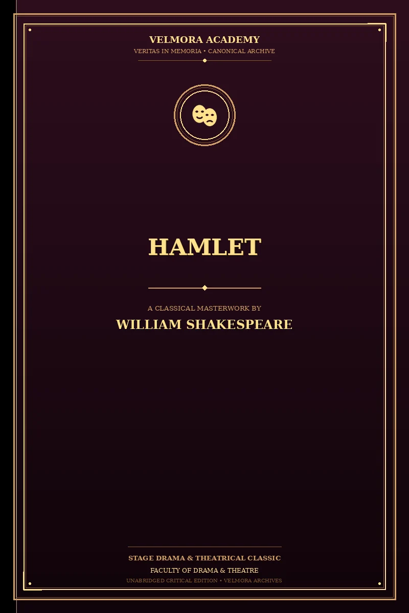 Cover of Hamlet — A Study with the Text of the Folio of 1623