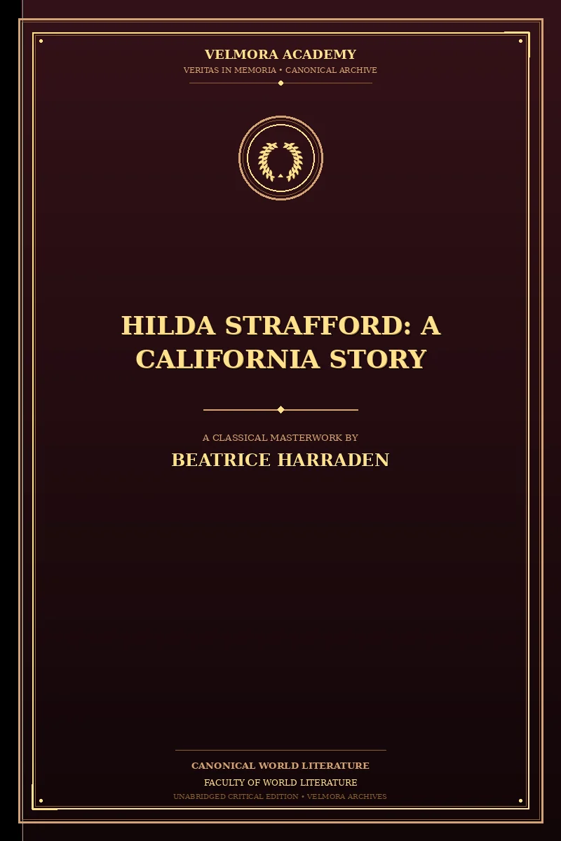Cover of Hilda Strafford: A California Story