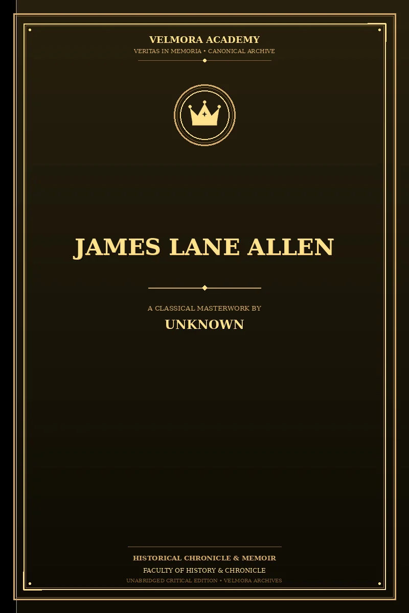 Cover of James Lane Allen