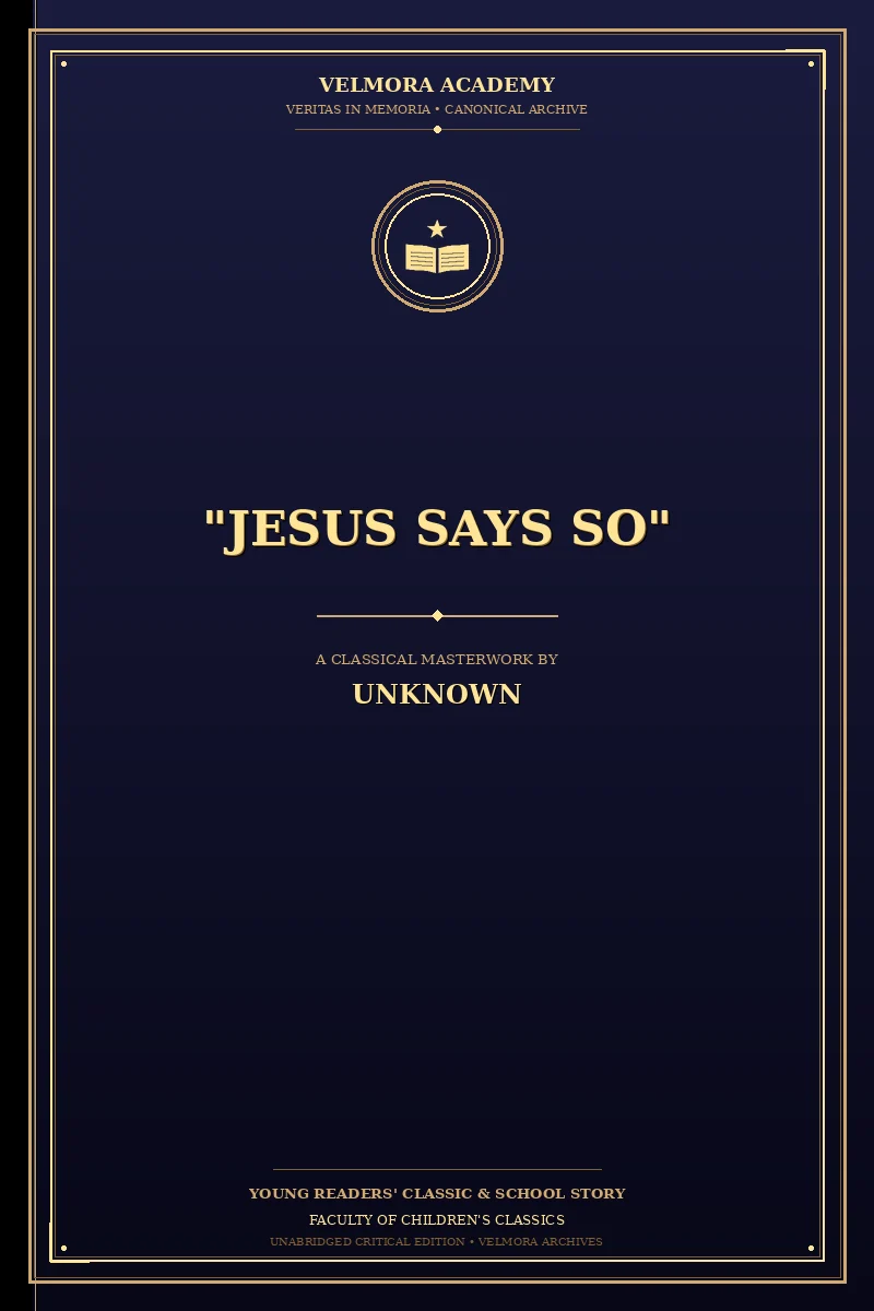 Cover of "Jesus Says So"