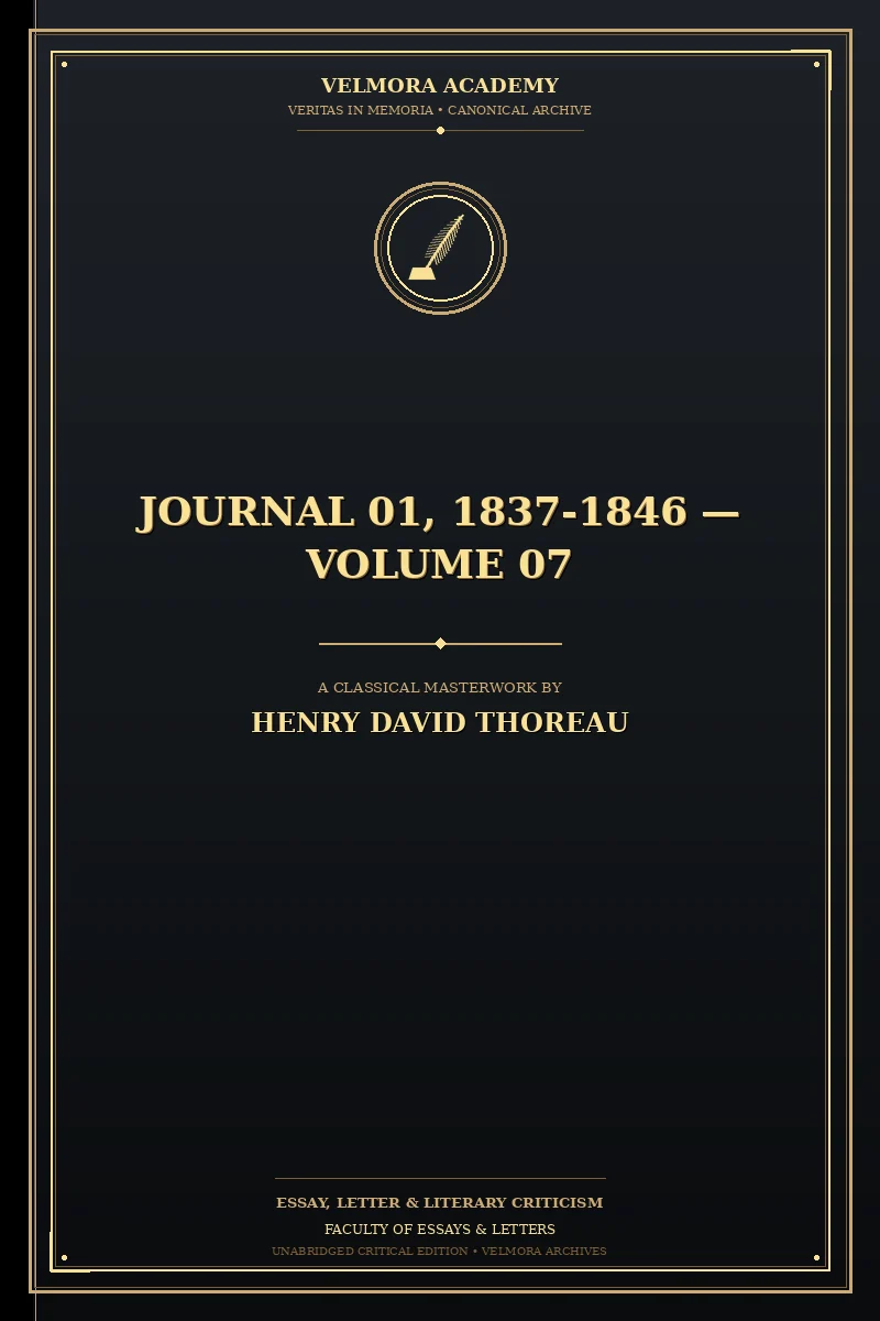 Cover of Journal 01, 1837-1846 — Volume 07