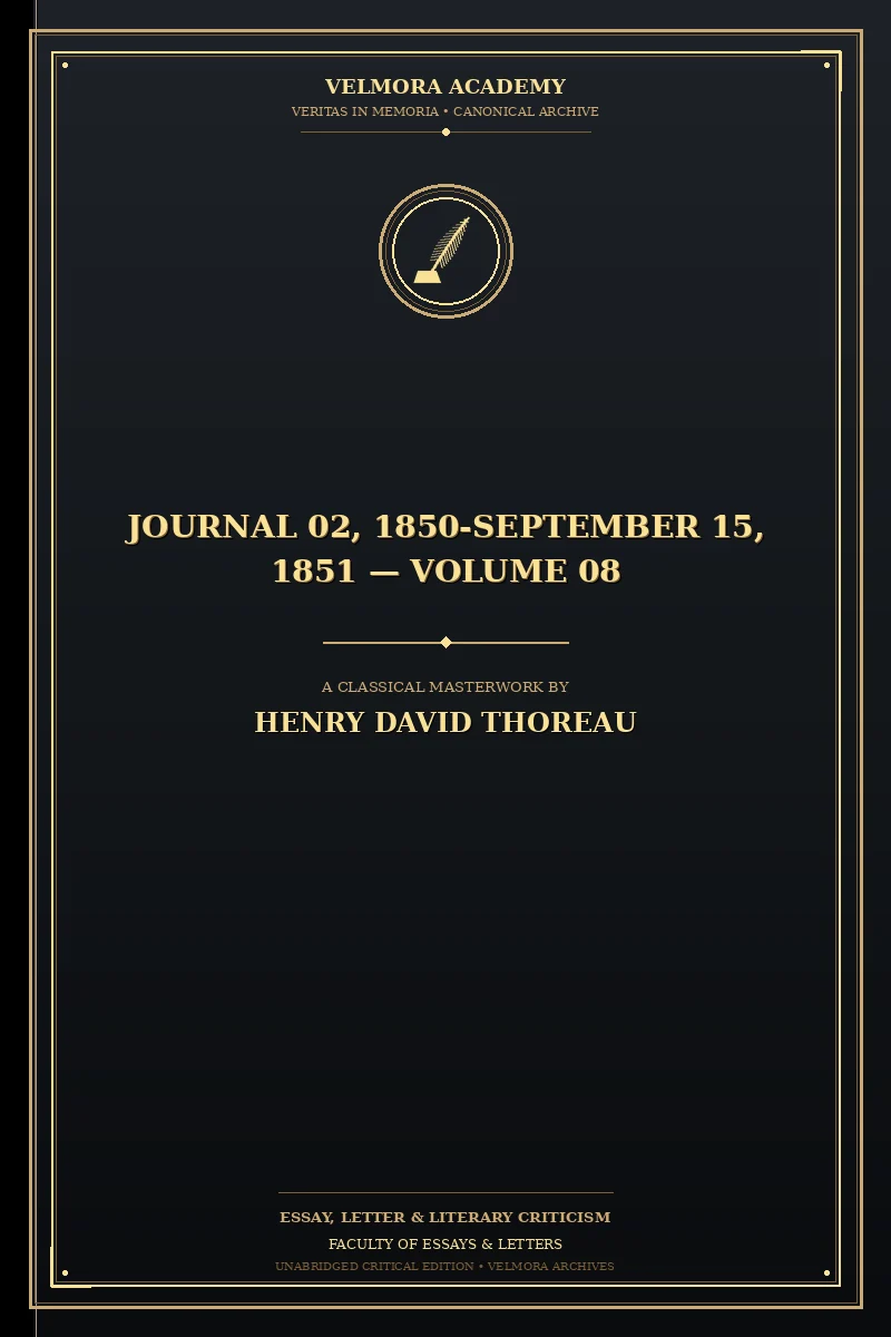 Cover of Journal 02, 1850-September 15, 1851 — Volume 08
