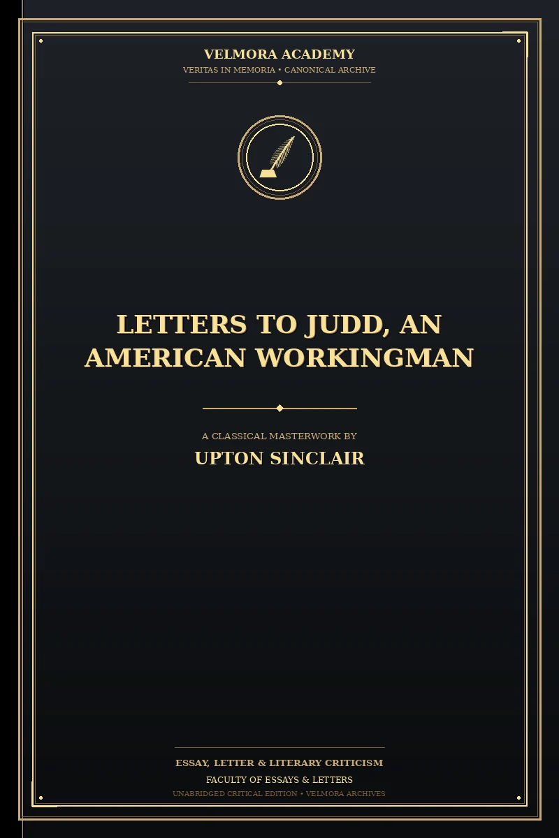 Cover of Letters to Judd, an American Workingman