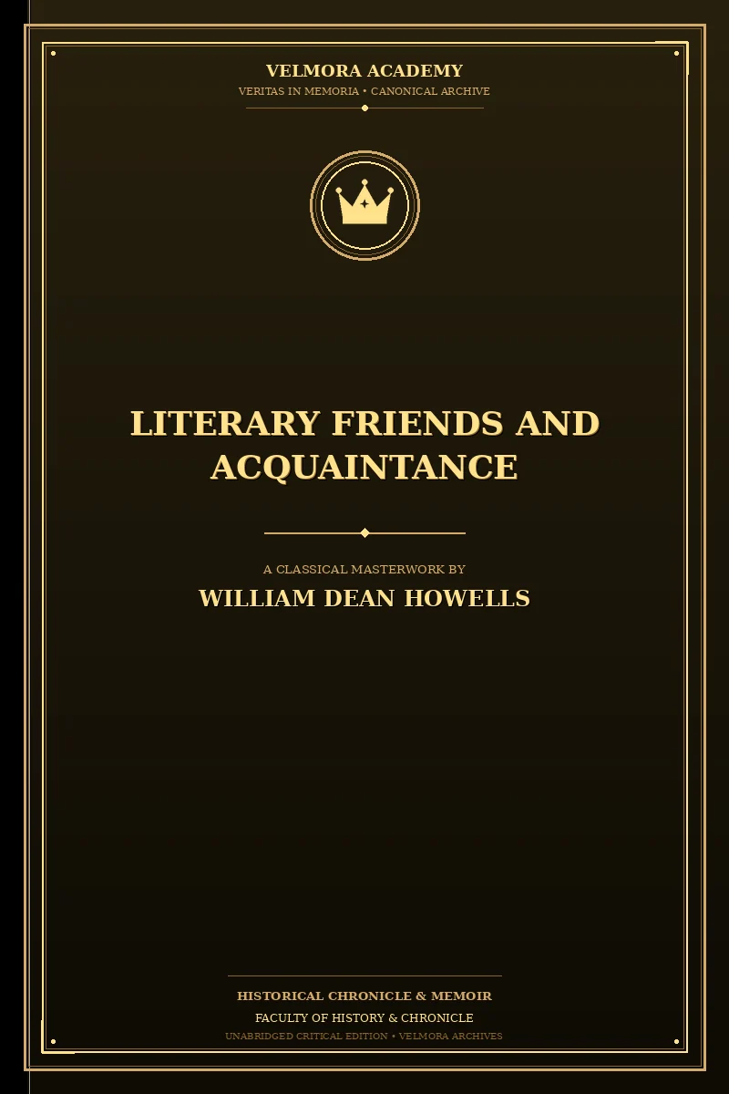 Cover of Literary Friends and Acquaintance