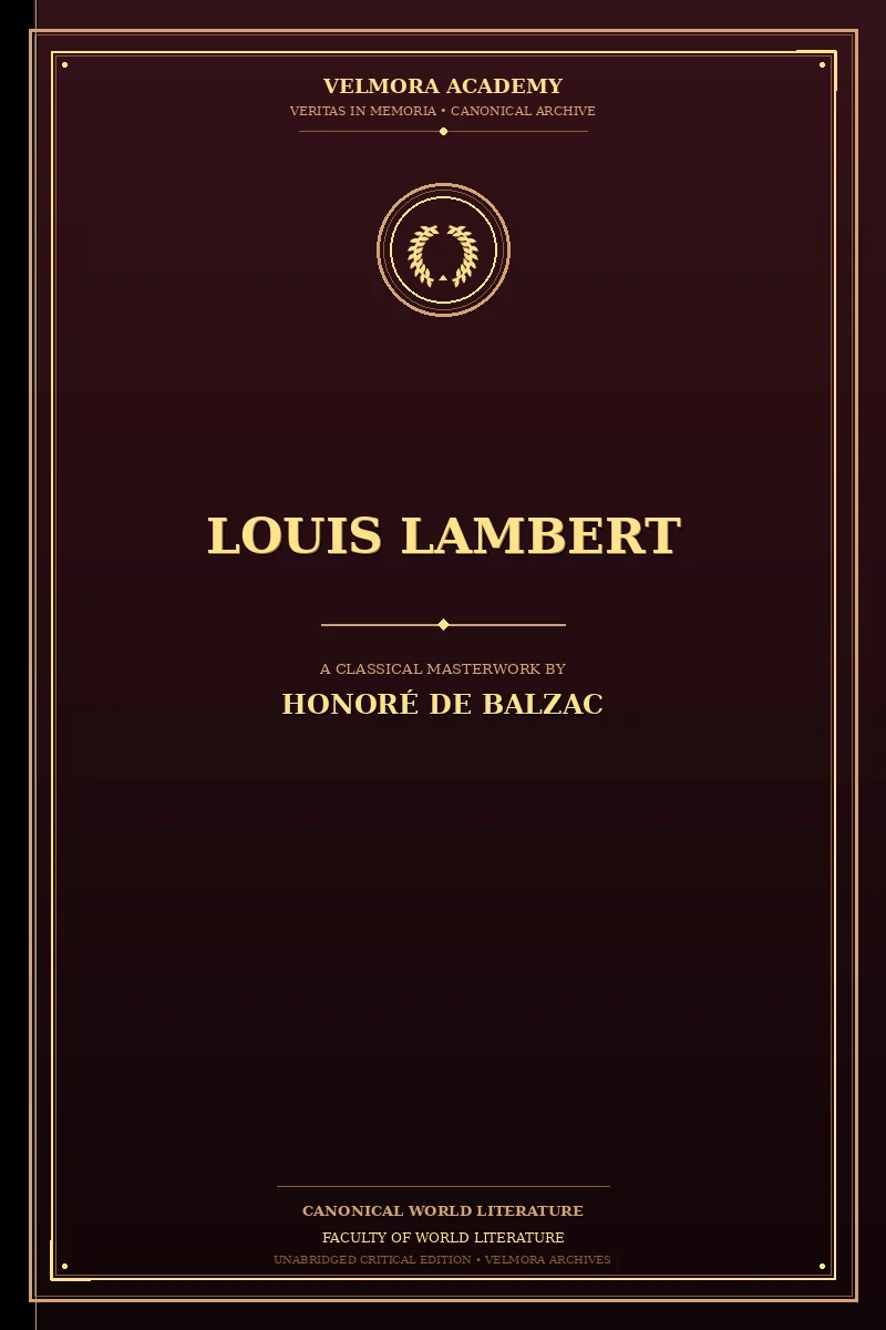 Cover of Louis Lambert
