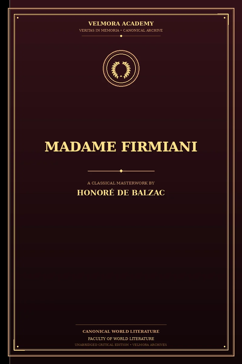 Cover of Madame Firmiani
