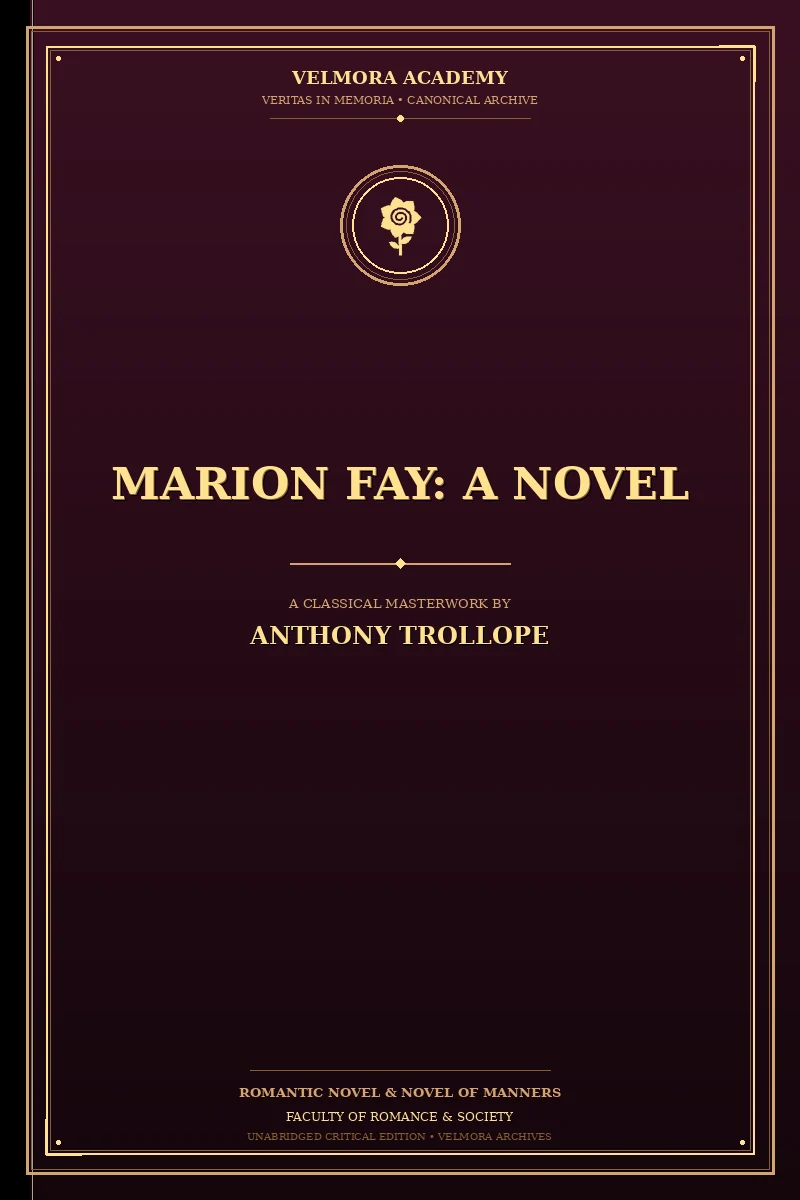 Cover of Marion Fay: A Novel
