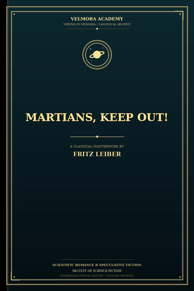 Cover of Martians, keep out!