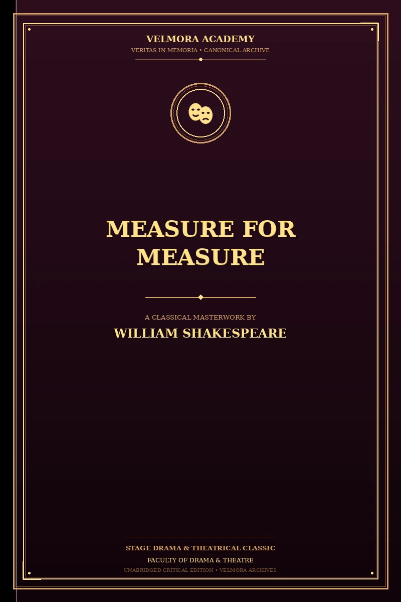 Cover of Measure for Measure — The Works of William Shakespeare