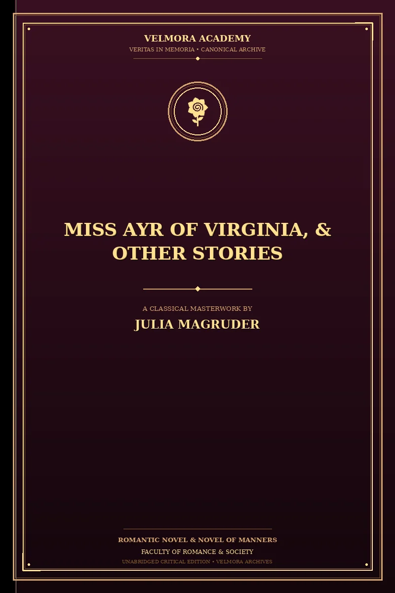 Cover of Miss Ayr of Virginia, & other stories