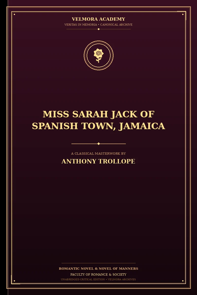 Cover of Miss Sarah Jack of Spanish Town, Jamaica