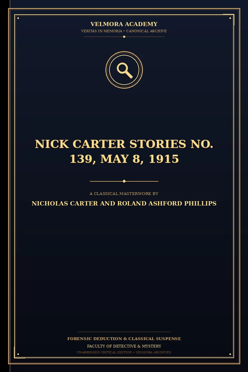 Cover of Nick Carter Stories No. 139, May 8, 1915