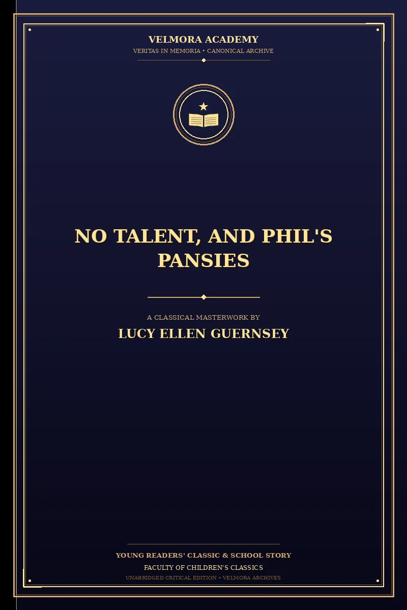 Cover of No talent, and Phil's pansies