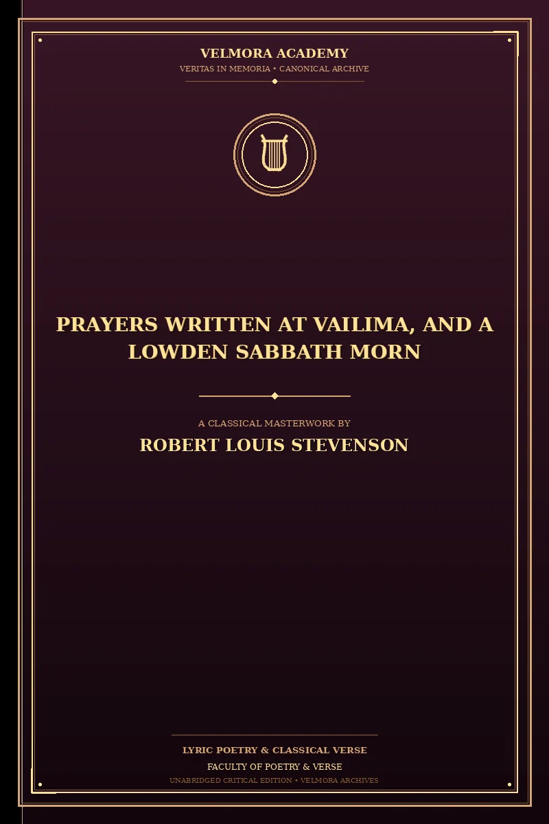 Cover of Prayers Written At Vailima, and A Lowden Sabbath Morn