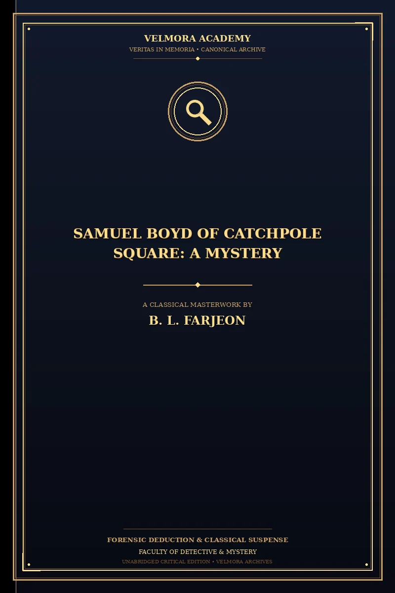 Cover of Samuel Boyd of Catchpole Square: A Mystery