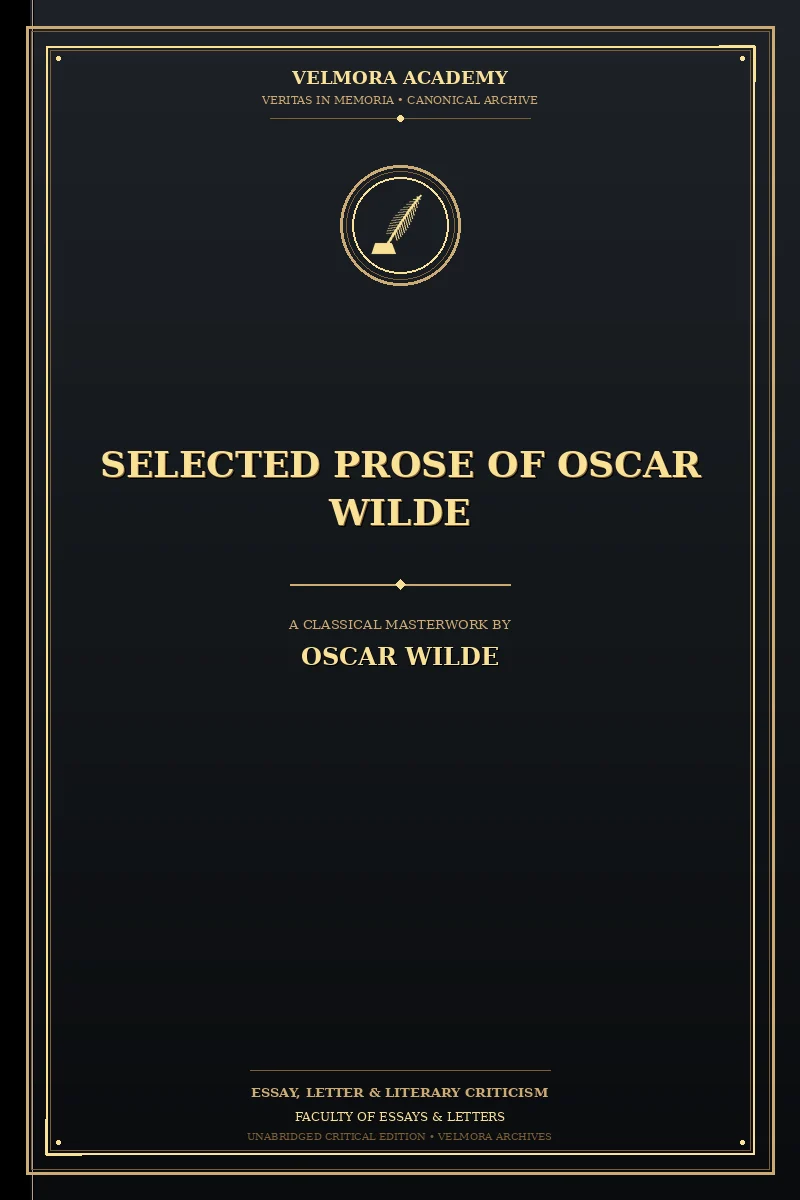 Cover of Selected Prose of Oscar Wilde