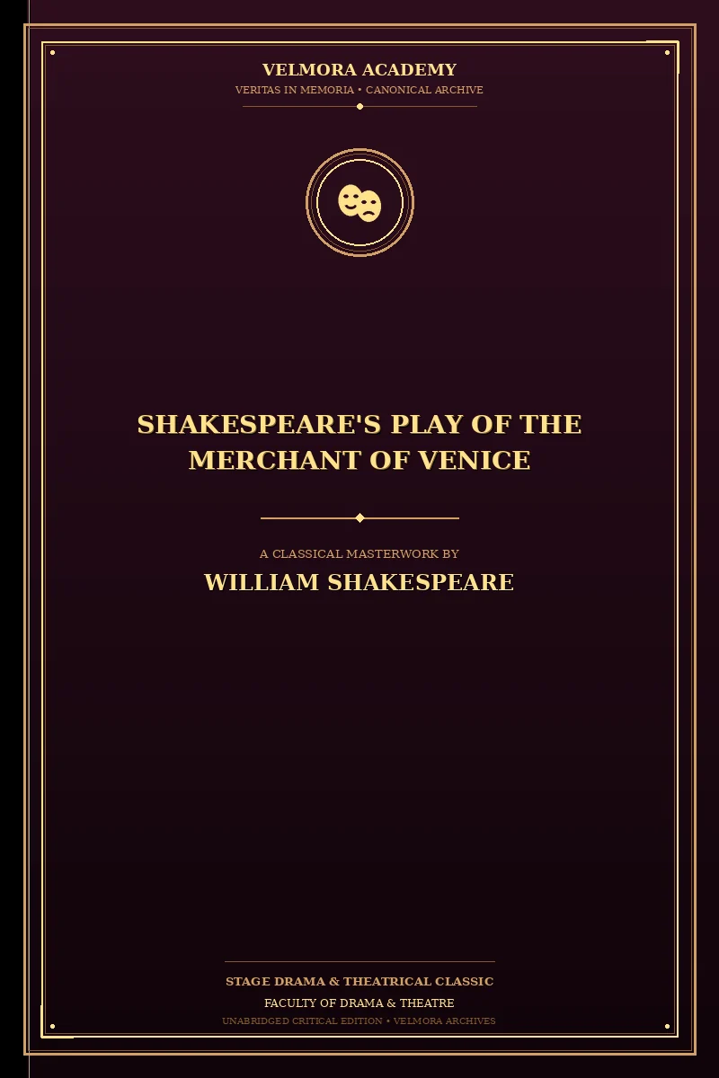 Cover of Shakespeare's Play of the Merchant of Venice
