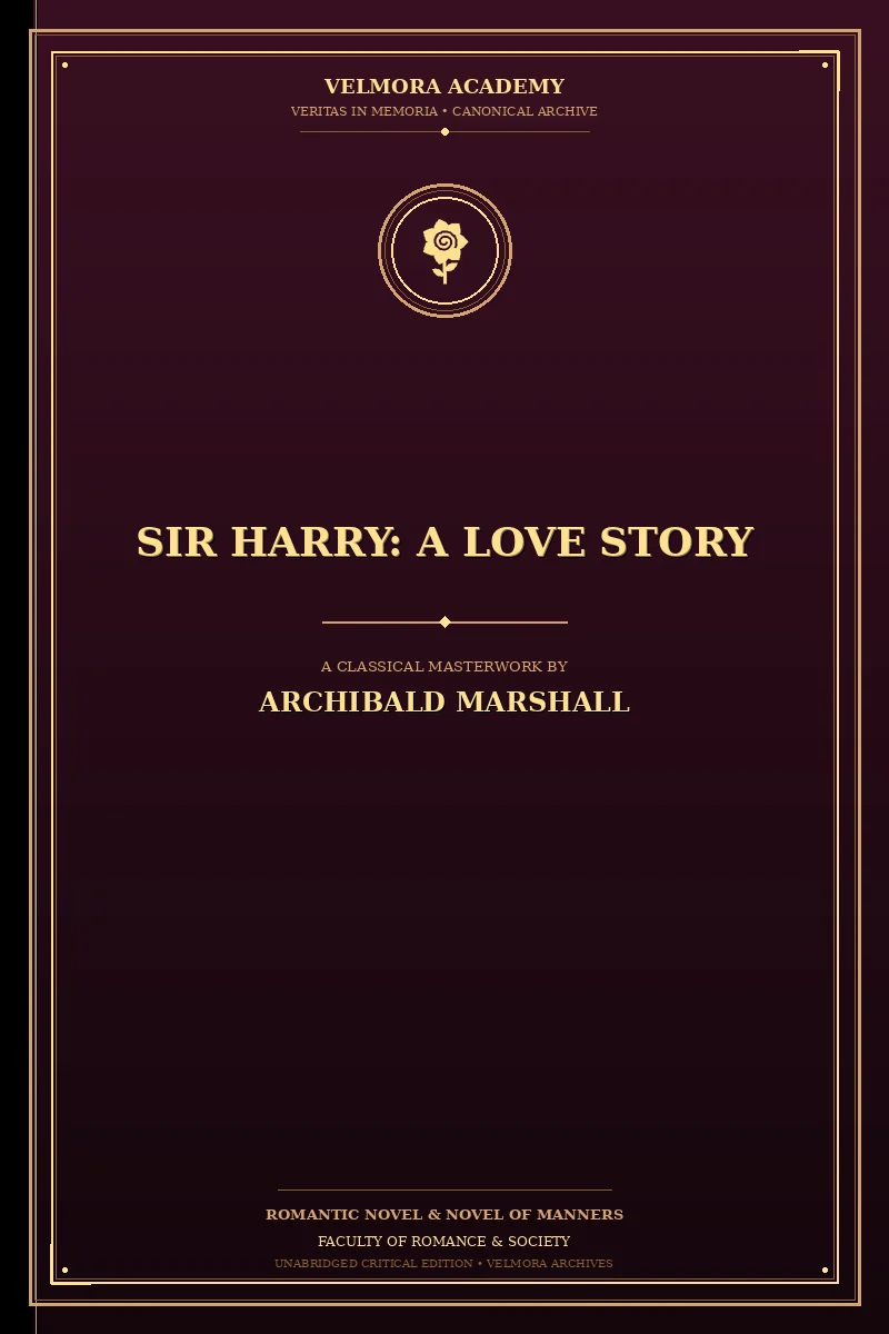 Cover of Sir Harry: A Love Story