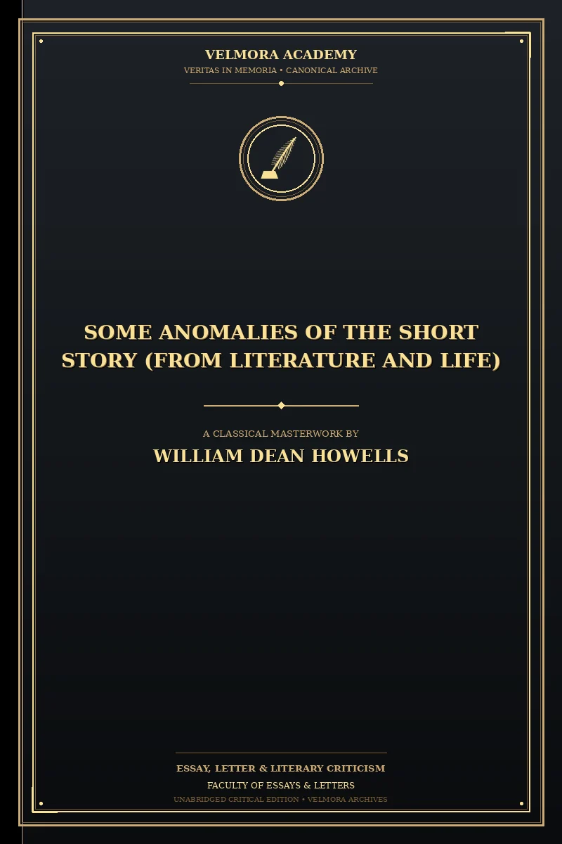 Cover of Some Anomalies of the Short Story (from Literature and Life)