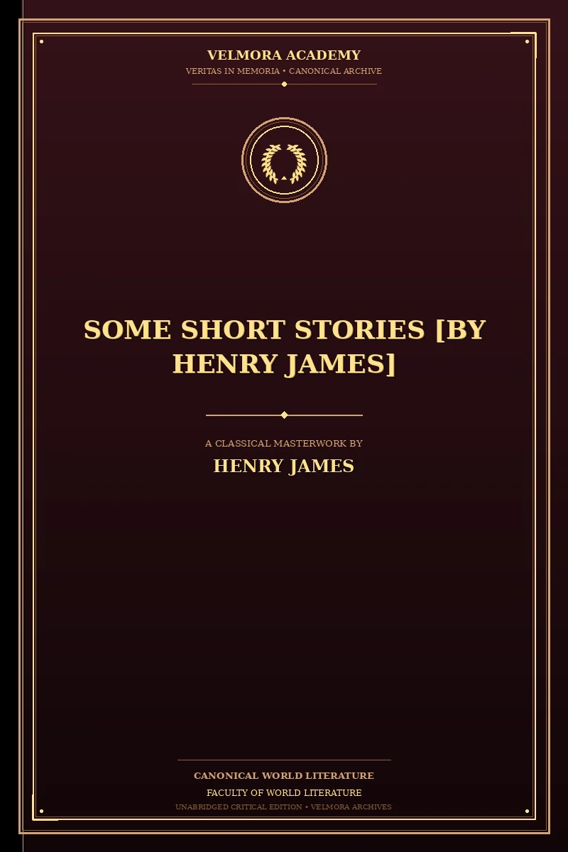 Cover of Some Short Stories [by Henry James]