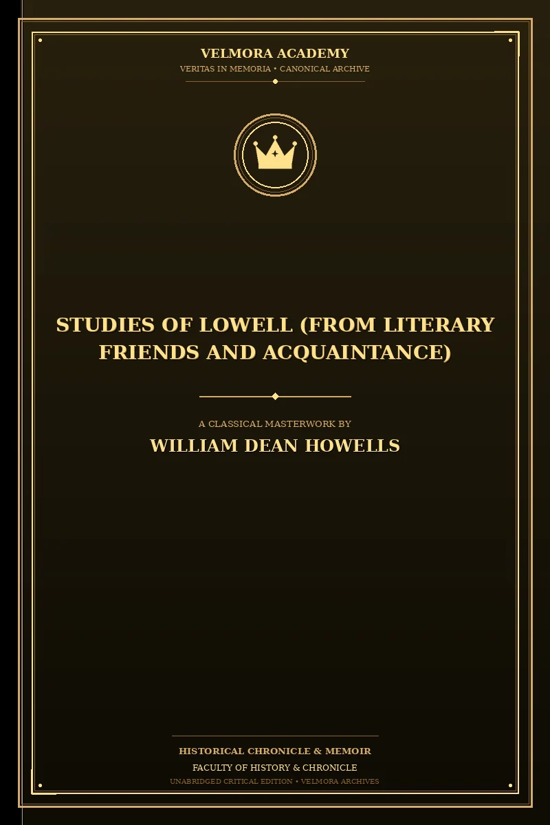 Cover of Studies of Lowell (from Literary Friends and Acquaintance)