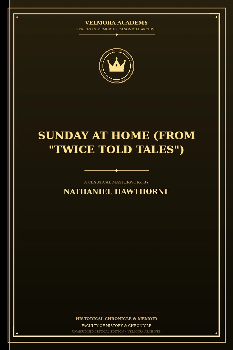Cover of Sunday at Home (From "Twice Told Tales")