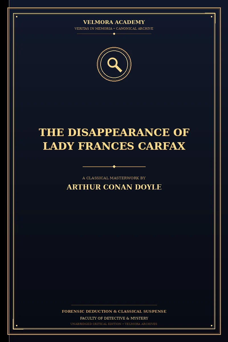 Cover of The Disappearance of Lady Frances Carfax