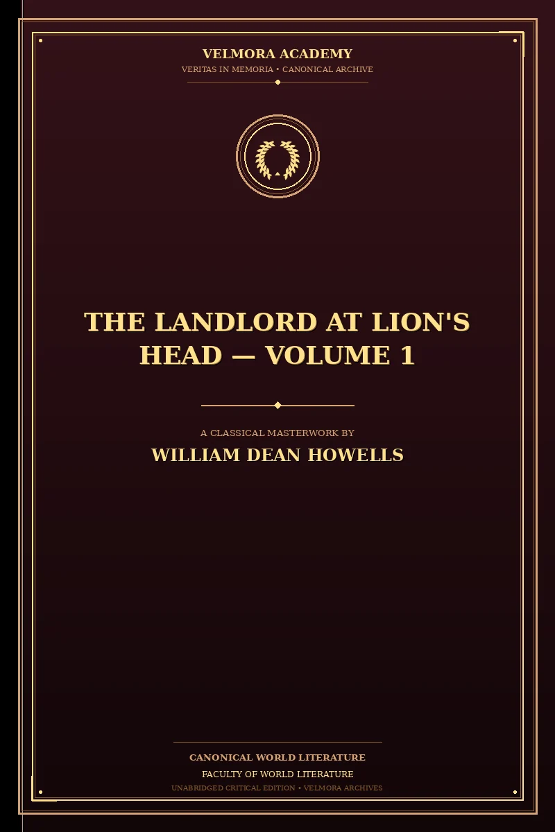 Cover of The Landlord at Lion's Head — Volume 1