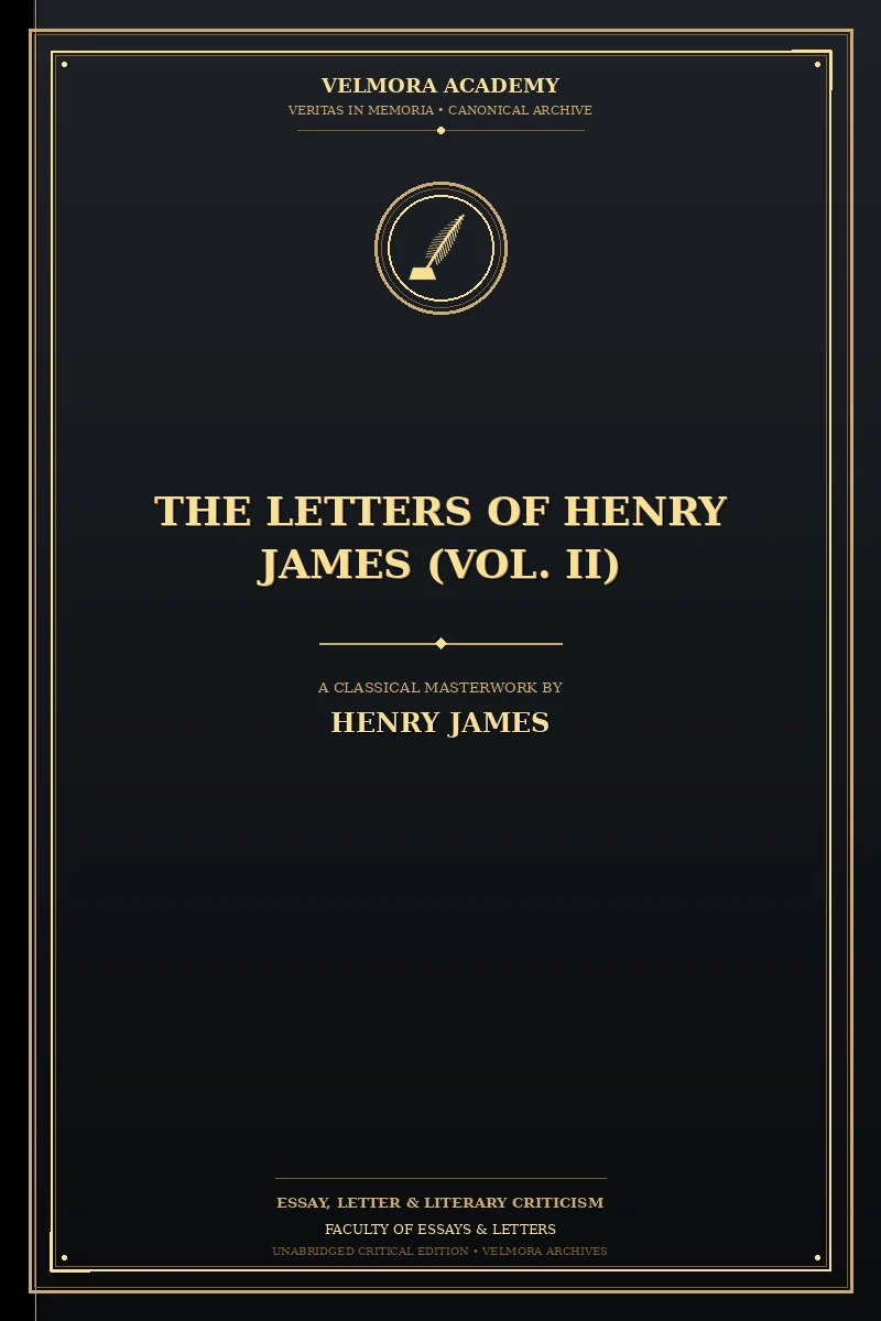 Cover of The Letters of Henry James (Vol. II)